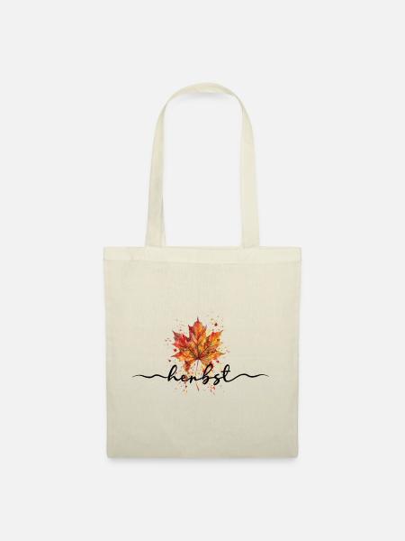Herbst | Herbstblatt Aquarell - Stoffbeutel - Natur