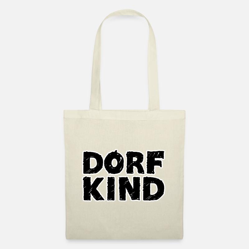 Dorfkind, schwarz - Stoffbeutel - Natur