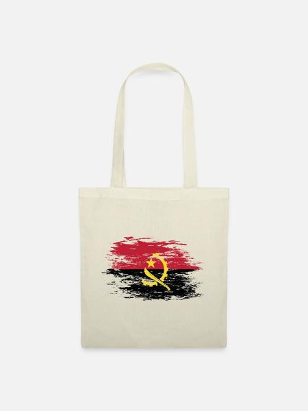 Angola Flagge used - Stoffbeutel - Natur