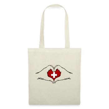 Switzerland Flag Hands Heart Shape - Tote Bag - nature - Front