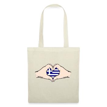 Greece Heart Shape with Hands - Tote Bag - nature - Front