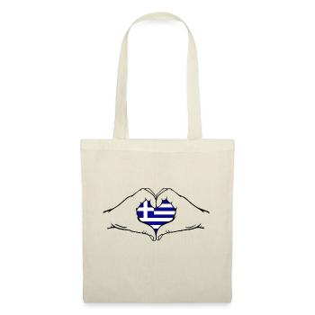 Greece Heart Shape with Hands - Tote Bag - nature - Front