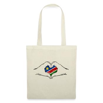 Namibia Flag Heart Shape Used - Tote Bag - nature - Front