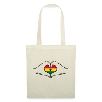 Ghana Flag Heart Shape - Tote Bag - nature - Front