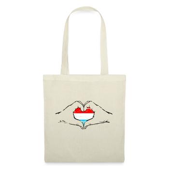 Luxembourg Flag Heart Shape Used - Tote Bag - nature - Front