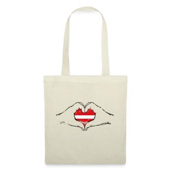 Latvia Flag Heart Shape Used - Tote Bag - nature - Front