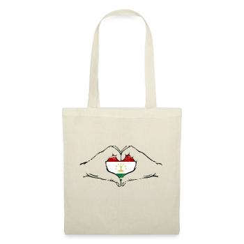 Tajikistan flag heart shape used - Tote Bag - nature - Front