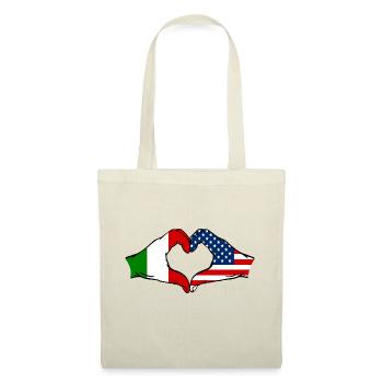 Italy USA heart shape with hands - Tote Bag - nature - Front