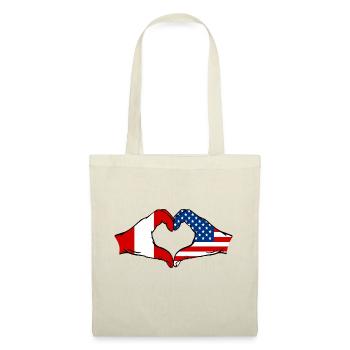 Peru USA heart shape with hands - Tote Bag - nature - Front