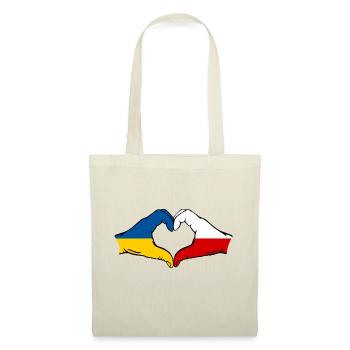 Ukraine Poland Heart Shape with Hands - Tote Bag - nature - Front