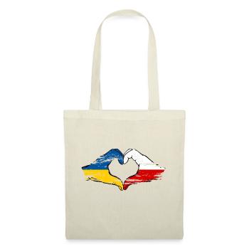 Ukraine Poland Heart shape with hands used - Tote Bag - nature - Front