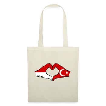 Indonésie Turquie en forme de coeur avec les mains - Sac en tissu - nature - Devant