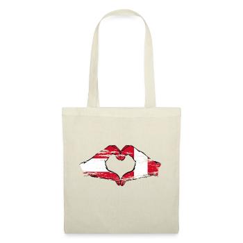 Austria Peru Flag Hands Heart Shape Used - Tote Bag - nature - Front