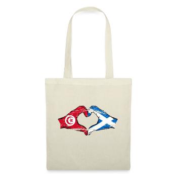 Tunisia Scotland Flag Hands Heart Shape Used - Tote Bag - nature - Front
