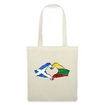 Ecosse Lituanie Drapeau Mains Coeur Forme Utilisé - Sac en tissu - nature - Devant