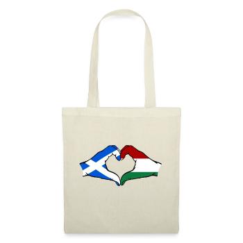 Scotland Hungary Flag Hands Heart Shape - Tote Bag - nature - Front