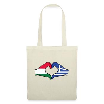 Hungary Greece Flag Hands Heart Shape - Tote Bag - nature - Front