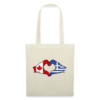 Canada Greece Flag Hands Heart Shape - Tote Bag - nature - Front