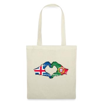 Iceland Portugal Flag Hands Heart Shape Used - Tote Bag - nature - Front