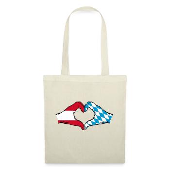 Austria Flag Hands Heart Shape - Tote Bag - nature - Front