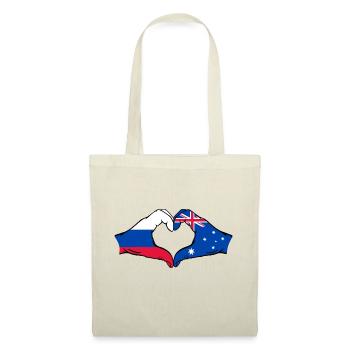 Russia Australia Flag Heart Shape - Tote Bag - nature - Front