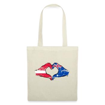Latvia Australia flag heart shape used - Tote Bag - nature - Front