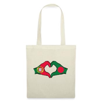 Portugal Bangladesh flag heart shape - Tote Bag - nature - Front