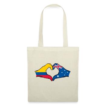 Colombia Australia Flag Heart Shape - Tote Bag - nature - Front