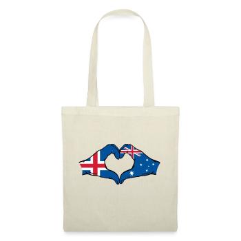 Iceland Australia Flag Heart Shape - Tote Bag - nature - Front
