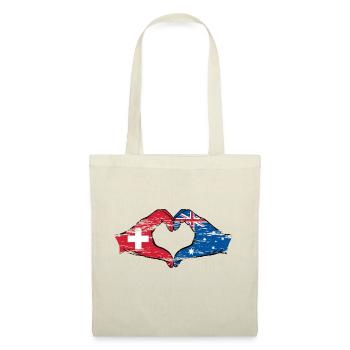 Switzerland Australia Flag Heart Shape Used - Tote Bag - nature - Front