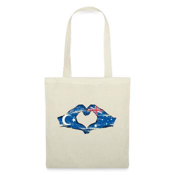 Uyghur Australia flag heart shape used - Tote Bag - nature - Front