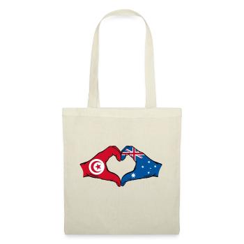 Tunisia Australia Flag Heart Shape - Tote Bag - nature - Front