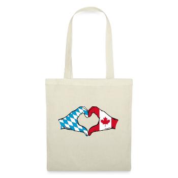 Bavaria Canada Flag Hands Heart Shape - Tote Bag - nature - Front