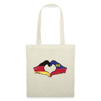 Allemagne Liechtenstein Drapeau Mains Coeur Shape us - Sac en tissu - nature - Devant