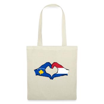 Kosovo Holland Flag Hands Heart Shape - Tote Bag - nature - Front
