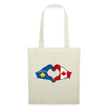 Kosovo Canada flag hands heart shape used - Tote Bag - nature - Front