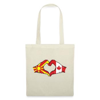 Macedonia Canada flag hands heart shape used - Tote Bag - nature - Front
