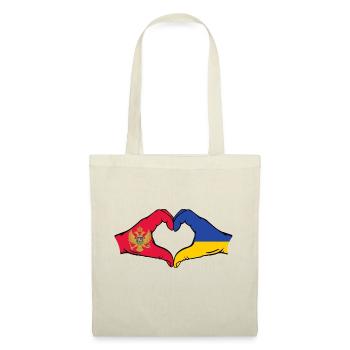 Montenegro Ukraine Flag Hands Heart Shape - Tote Bag - nature - Front