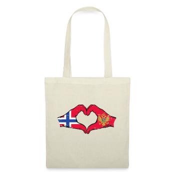 Norway Montenegro flag hands heart shape used - Tote Bag - nature - Front