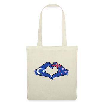 Uyghur New Zealand flag hands heart shape used - Tote Bag - nature - Front