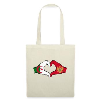 Algeria Montenegro Flag Hands Heart Shape - Tote Bag - nature - Front