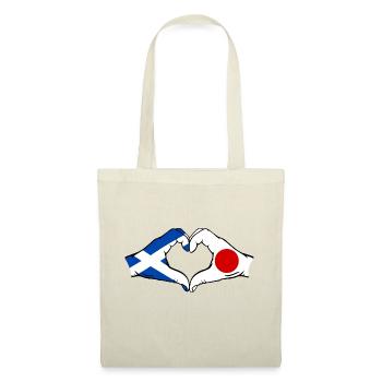 Scotland Japan Hands Heart Shape - Tote Bag - nature - Front