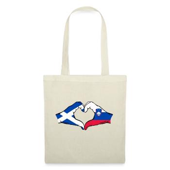 Scotland Slovenia Hands Heart Shape - Tote Bag - nature - Front