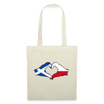 Ecosse Pologne Mains Coeur Forme - Sac en tissu - nature - Devant