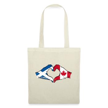 Écosse Canada mains en forme de coeur utilisé - Sac en tissu - nature - Devant