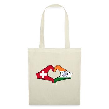 Switzerland India hands heart shape - Tote Bag - nature - Front