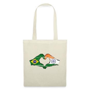 Brazil India Hands Heart Shape Used - Tote Bag - nature - Front