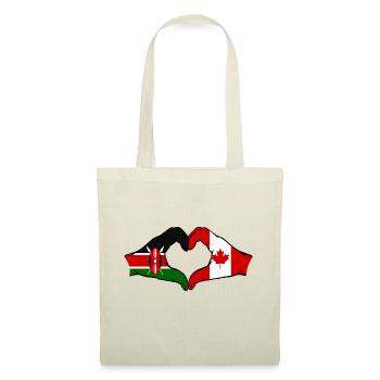 Kenya Canada Hands Heart Shape - Tote Bag - nature - Front