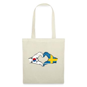 Corée du Sud Suède Mains Forme de Coeur Utilisé - Sac en tissu - nature - Devant