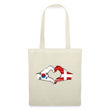 South Korea Denmark hands heart shape used - Tote Bag - nature - Front